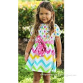 baby girls Easter chevron dress easter girls baby dress 2015 new